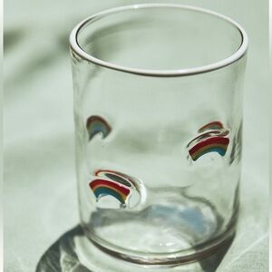 Anthropologie Icon Juice Glass, Rainbow, NEW IN BOX